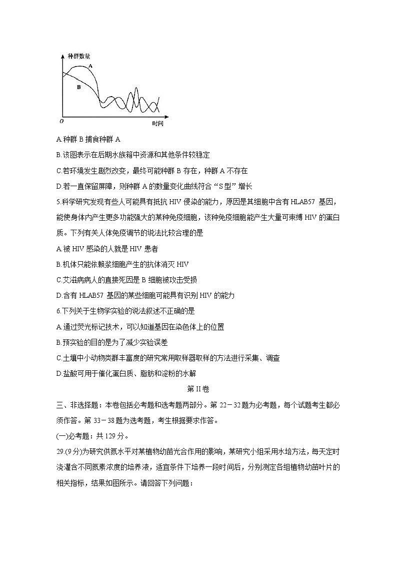 2020江西省重点中学协作体高三第一次联考试题生物含答案第2页