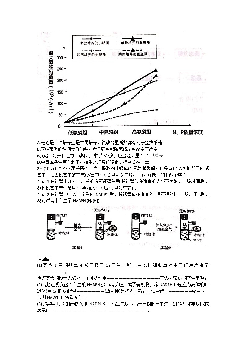 2020荆州沙中学高三第三次模拟考试（5月）生物试题含答案第2页