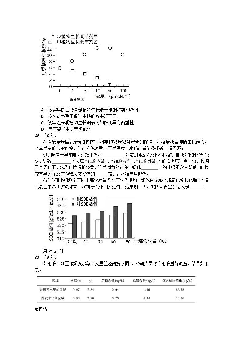 2020东莞高三4月模拟自测生物试题含答案02