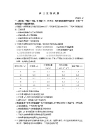 2020山东省高三普通高等学校招生全国统一考试模拟卷生物试题含答案