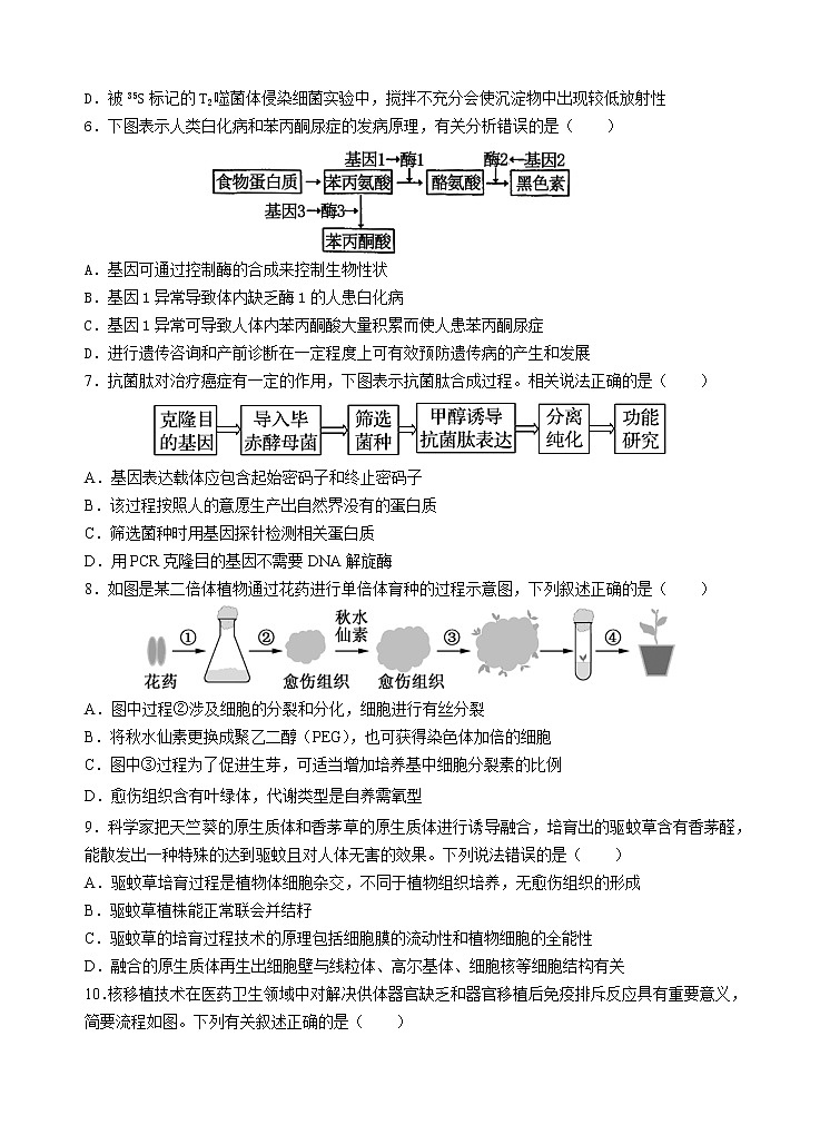 2021汕头金山中学高二下学期期中考试生物PDF版含答案（可编辑）02