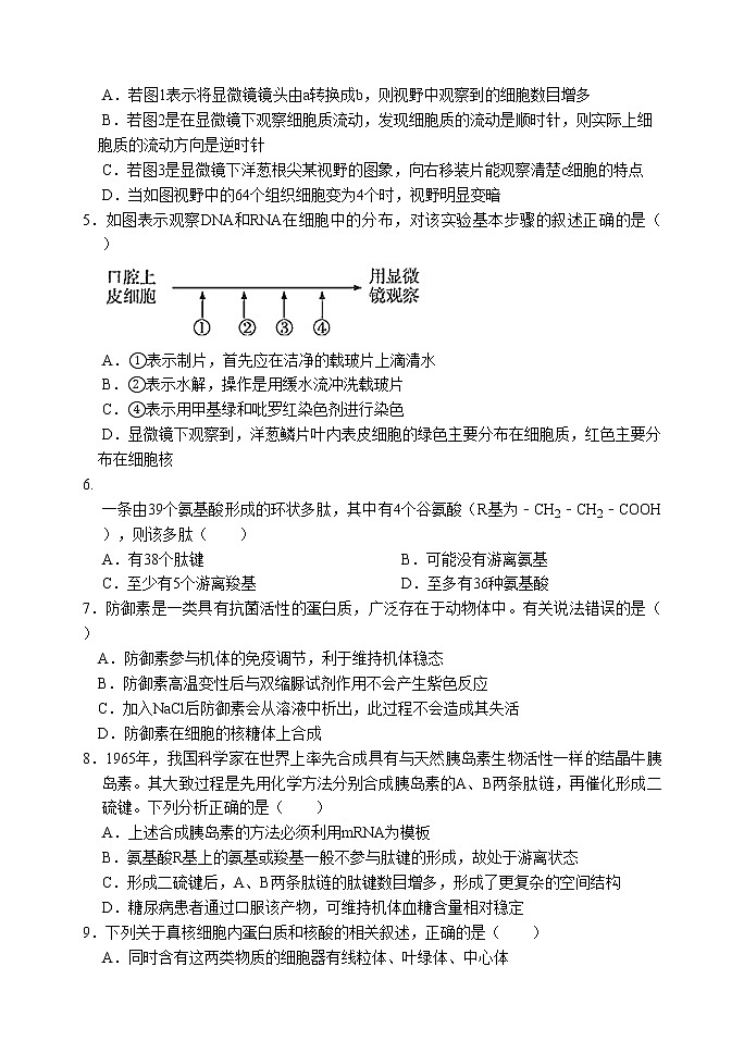 2020—2021学年下期期中高二生物试卷第2页