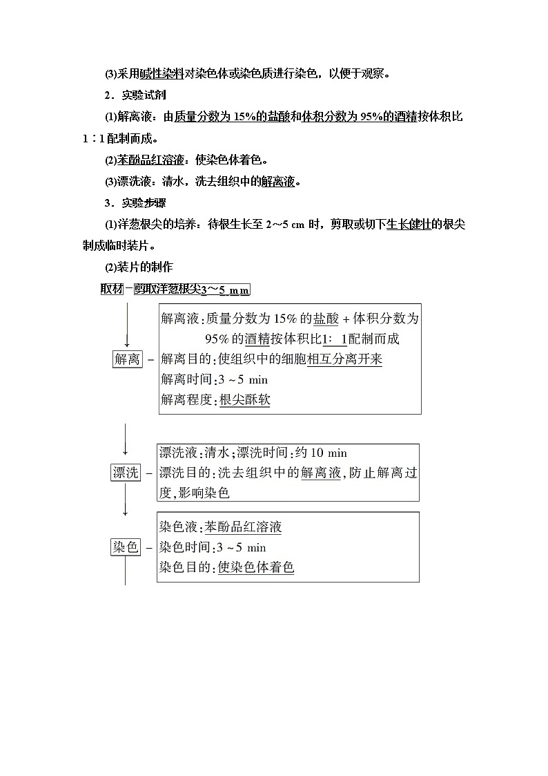 苏教版高中生物必修1第4章第1节第2课时观察植物根尖细胞有丝分裂减数分裂和无丝分裂学案02