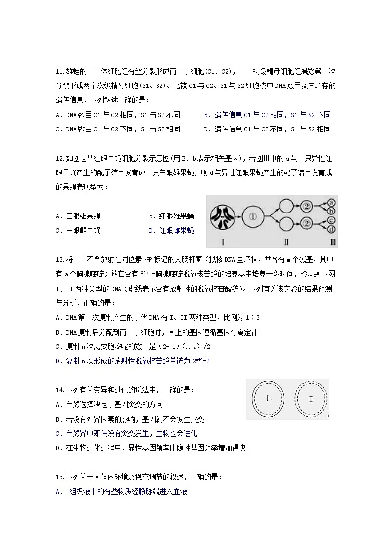 2021巴东县一中高二下学期第一次月考生物试卷含答案第3页