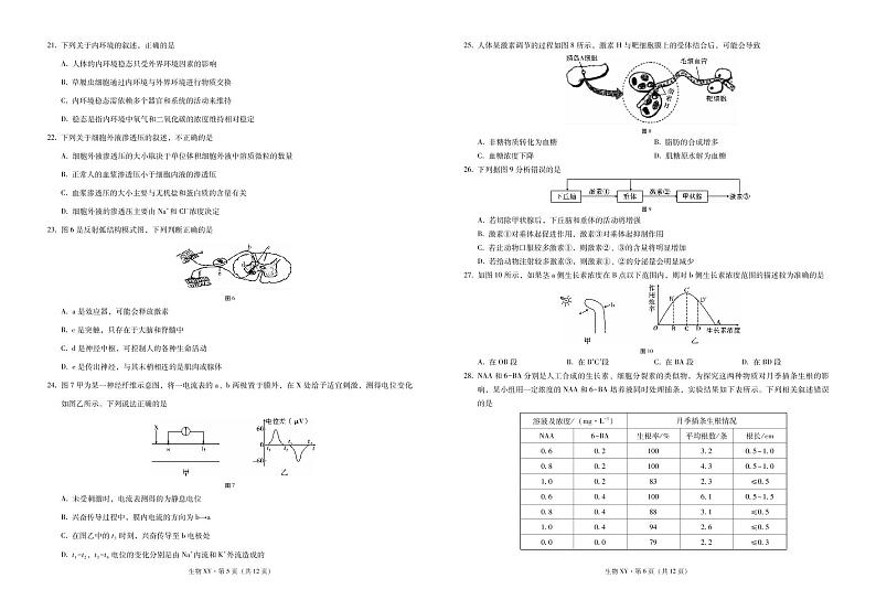 云南省大理州祥云县2020-2021学年高二上学期期末统测生物试题（PDF可编辑版）第3页