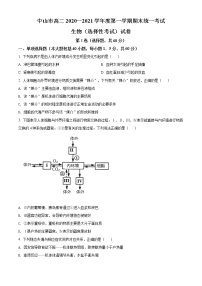 2021中山高二上学期期末考试生物试题含解析