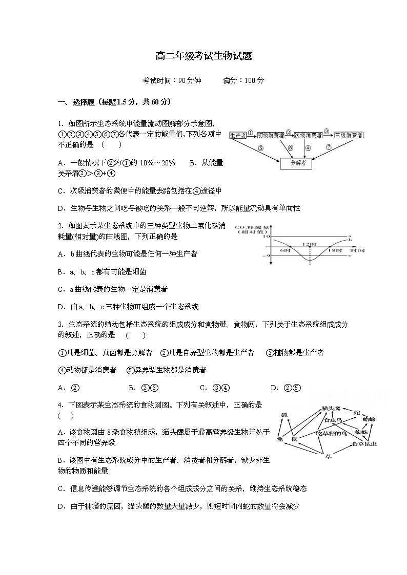 2021山西省山西大学附中、汾阳中学高二上学期12月月考生物试题含答案01