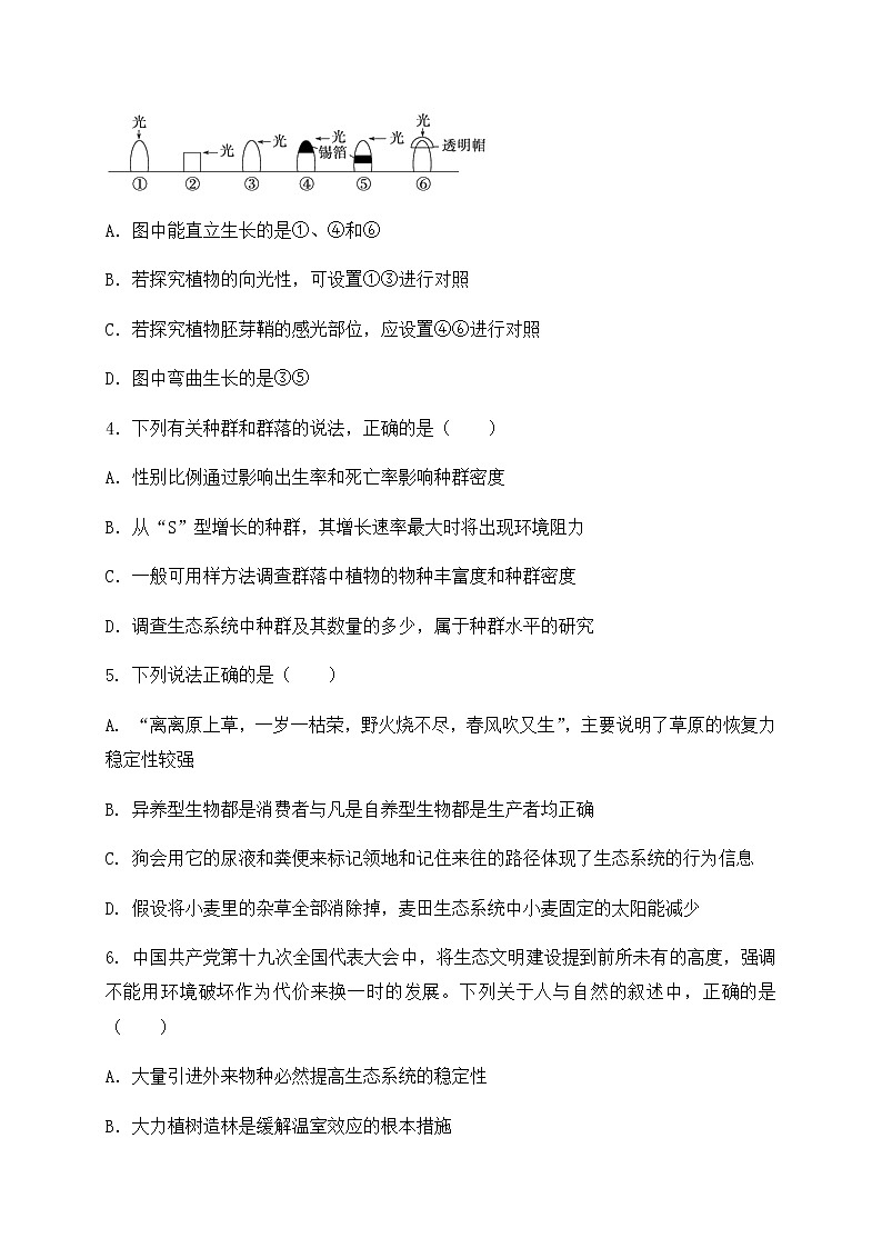 2021内蒙古集宁一中（西校区）高二上学期第二次月考生物试题含答案第2页