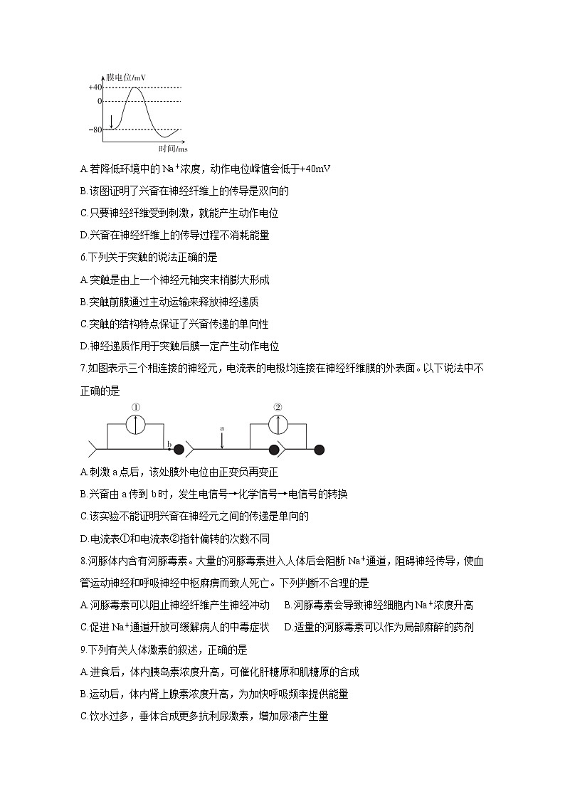 2021吕梁汾阳中学、孝义中学、文水中学高二上学期期中测评考试生物含答案02