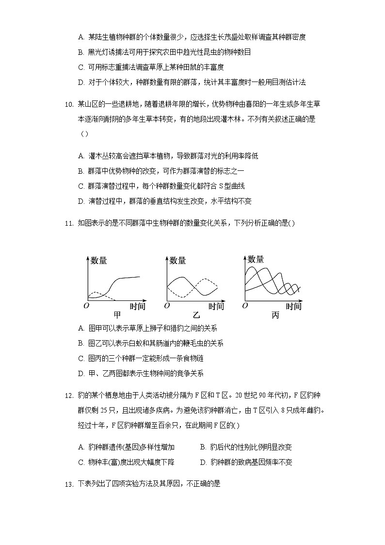 2021汾阳汾阳中学高二上学期第十一次周测生物试题含答案第3页