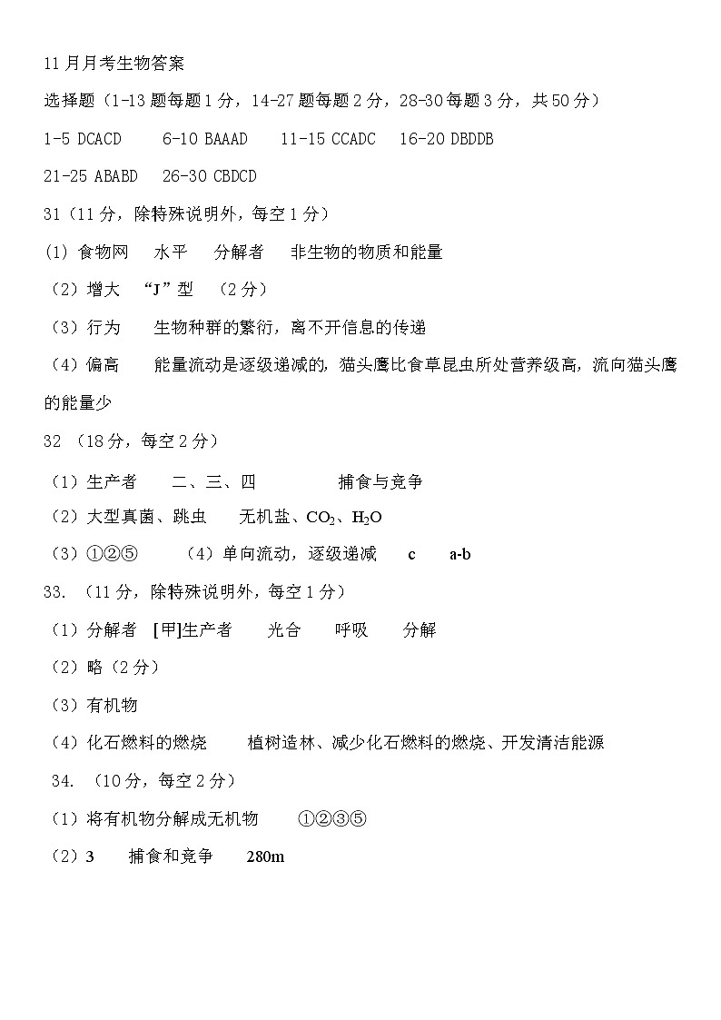 11月月考答案第1页