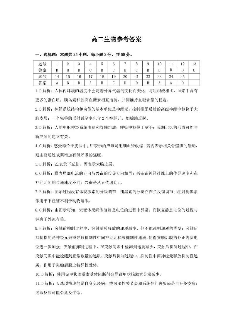 2021安康高二上学期期中考试生物试题扫描版含答案01