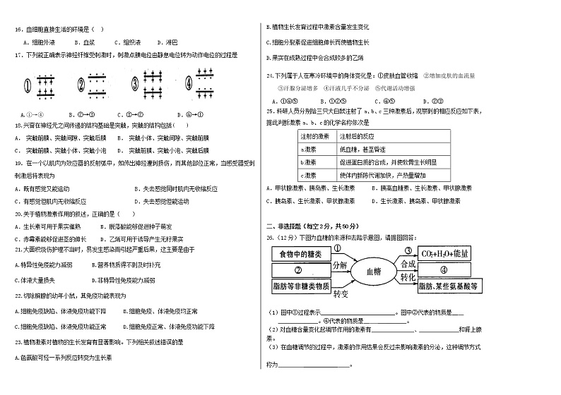 2021汪清六中高二上学期期中考试生物试题含答案第2页