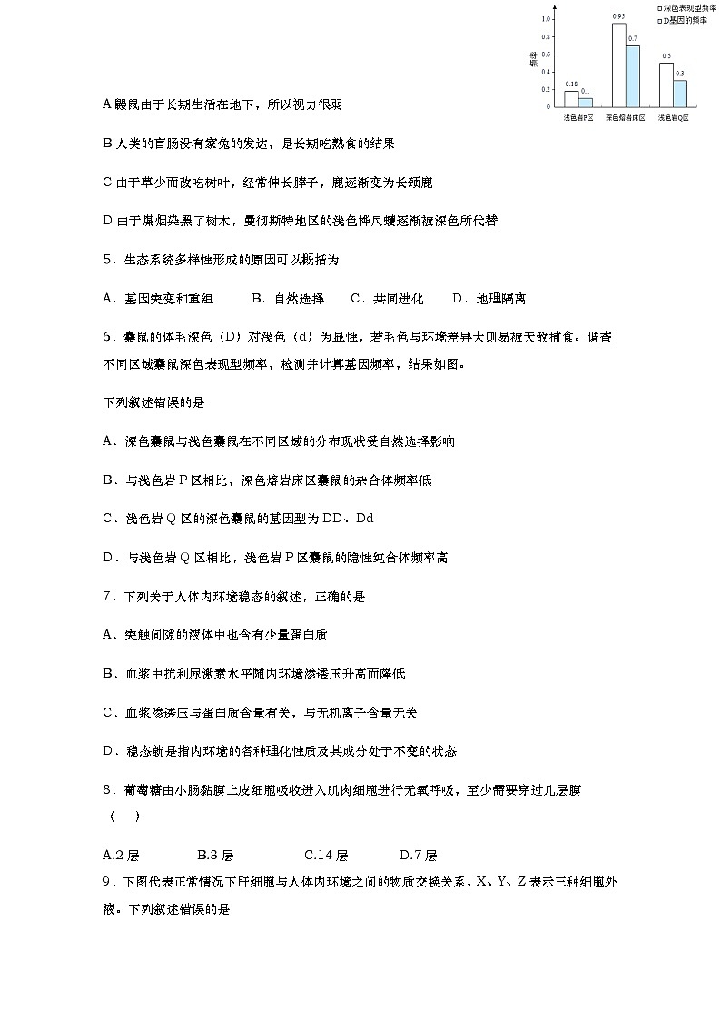 2021四川省沫若中学高二上学期第一次月考生物试题含答案第2页