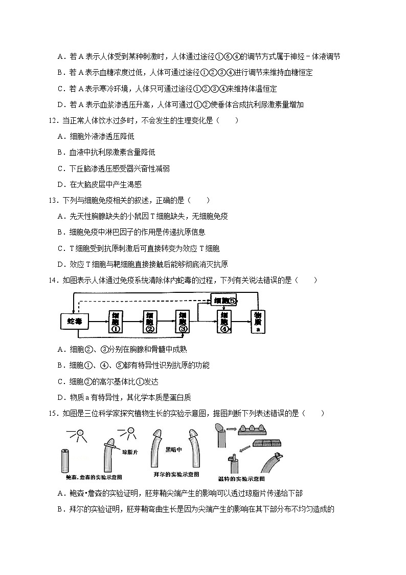 2021鸡泽县一中高二上学期第一次月考生物试题含答案第3页