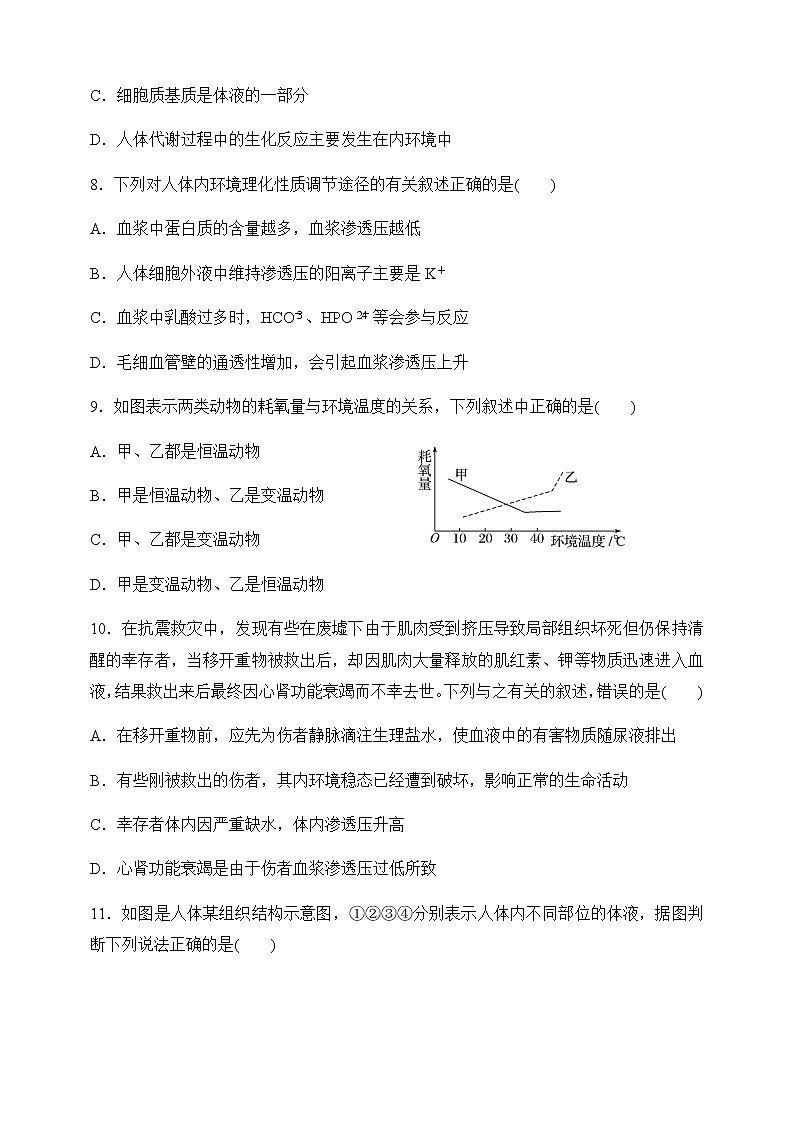 2021兰考县三中卫星实验部高二上学期第一次周练生物试题含答案03