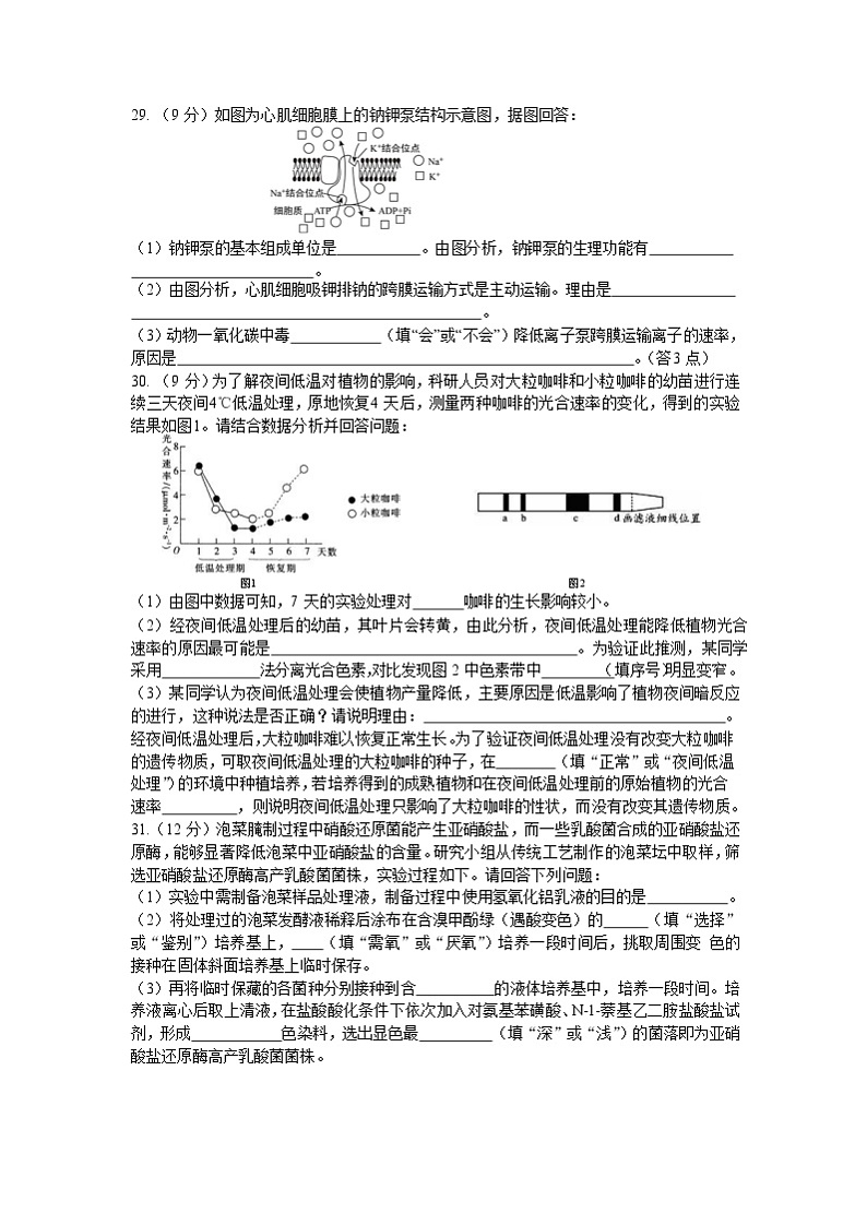 2020内江六中高二下学期第二次月考（期末热身）理综-生物试题含答案第2页
