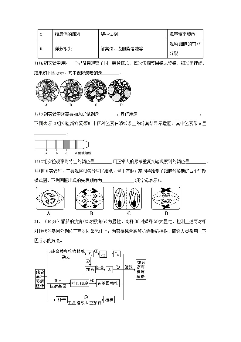 2020北流实验中学高二下学期期中考试理科综合生物试题含答案第3页