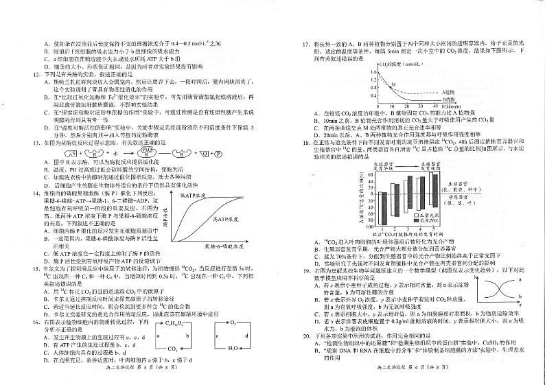 2020新乡新乡县一中高二6月月考生物试卷PDF版含答案02