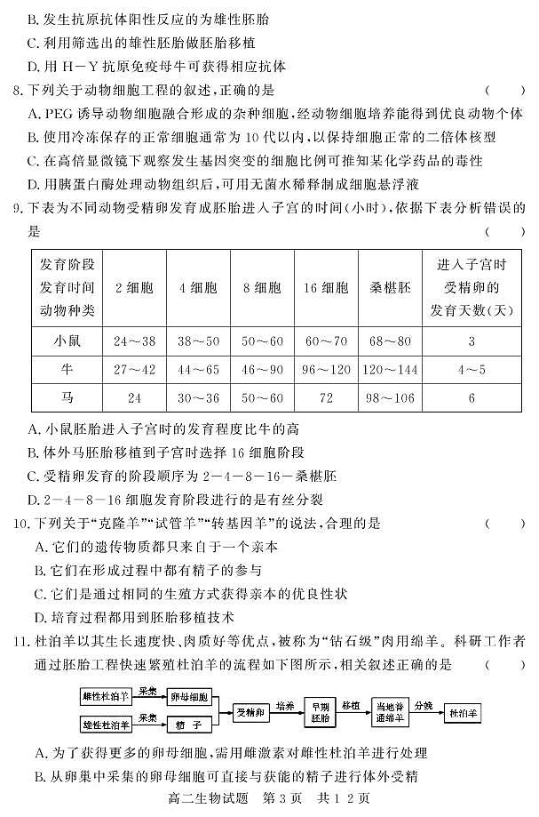2020济宁兖州区高二5月阶段性测试生物试题（可编辑）PDF版含答案03