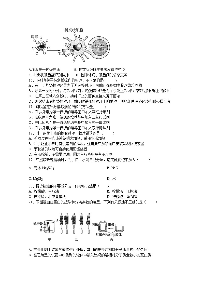 2020邵东县一中高二下学期第三次月考生物试题含答案第3页