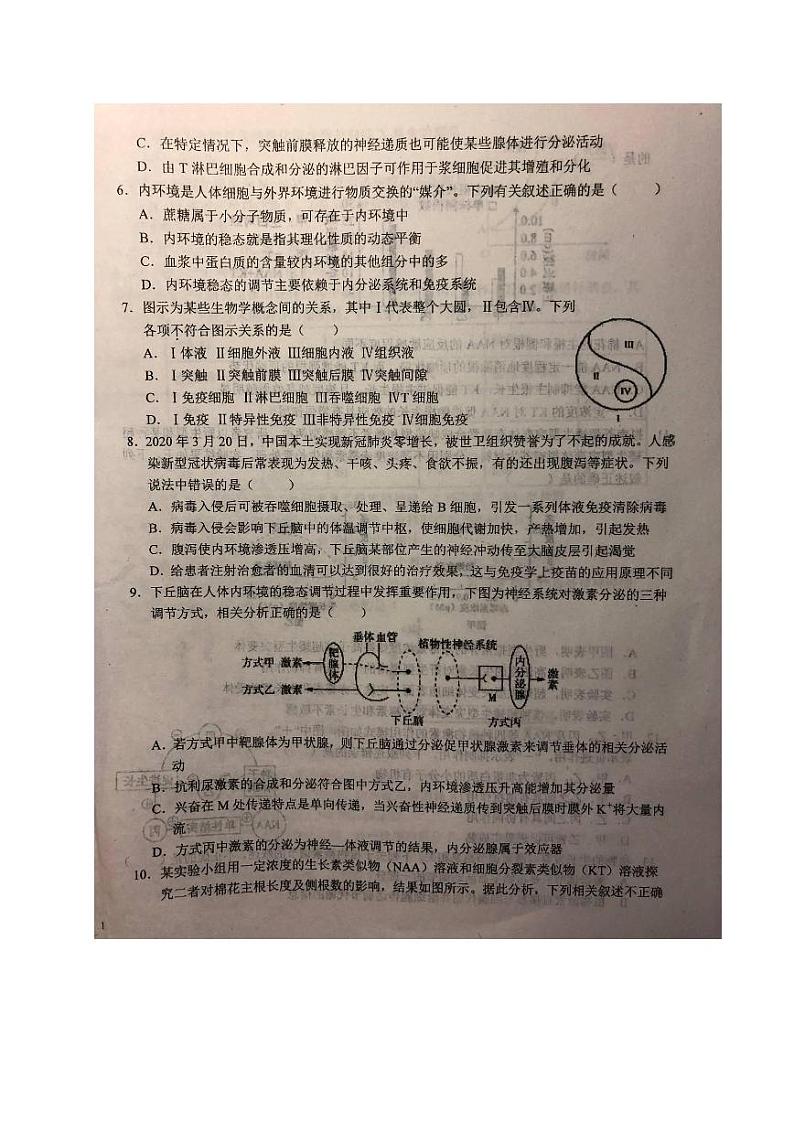 2020六安一中高二下学期期中考试生物试题PDF版含答案02