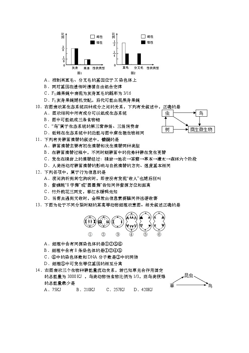 2020江苏省如皋中学高二下学期教学质量调研（一）生物试题含答案第2页