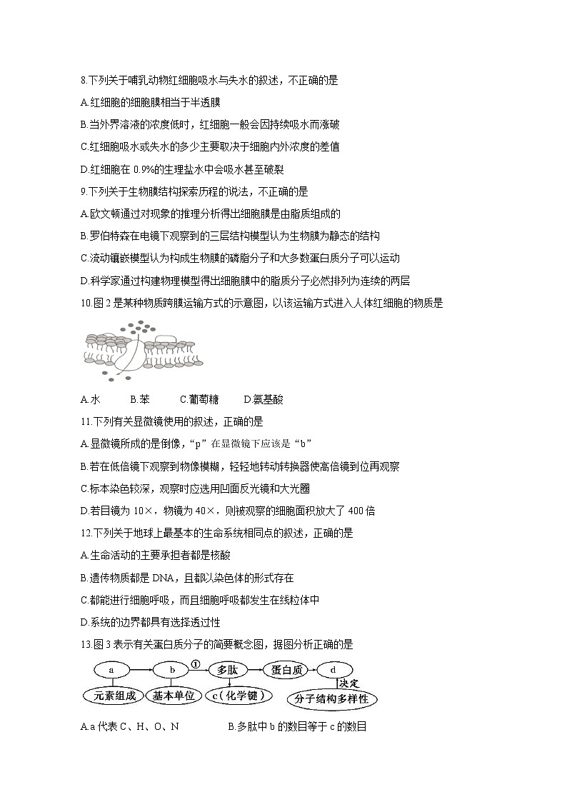 2020赣州十五县（）高二上学期期中考试生物含答案第2页