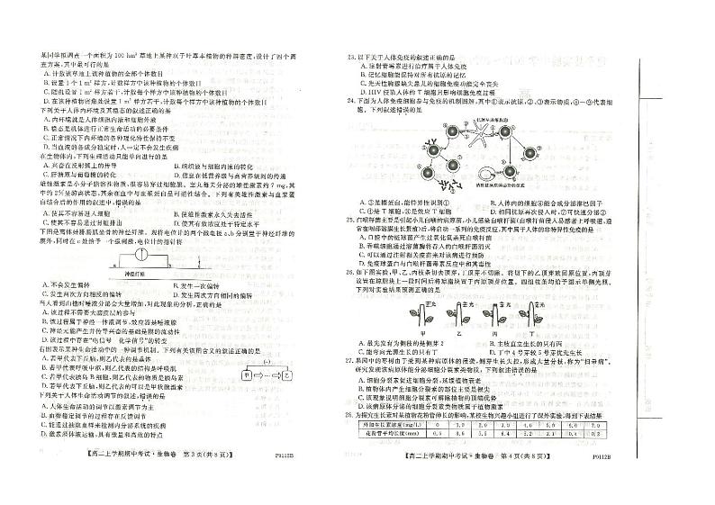 辽宁省朝阳市建平县实验中学2019-2020学年高二上学期期中考试生物试题（图片版）第2页