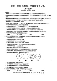 2021池州度（上）高一年级期末考试生物PDF版含答案