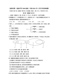 2021新蔡县一中高一上学期1月月考生物试题含答案