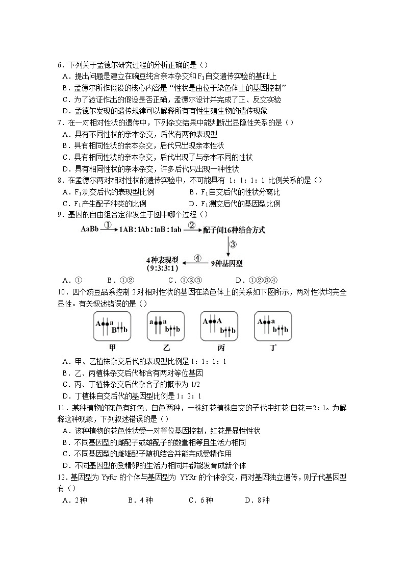 2020佛山一中高一下学期期末考试生物（选考）含答案02