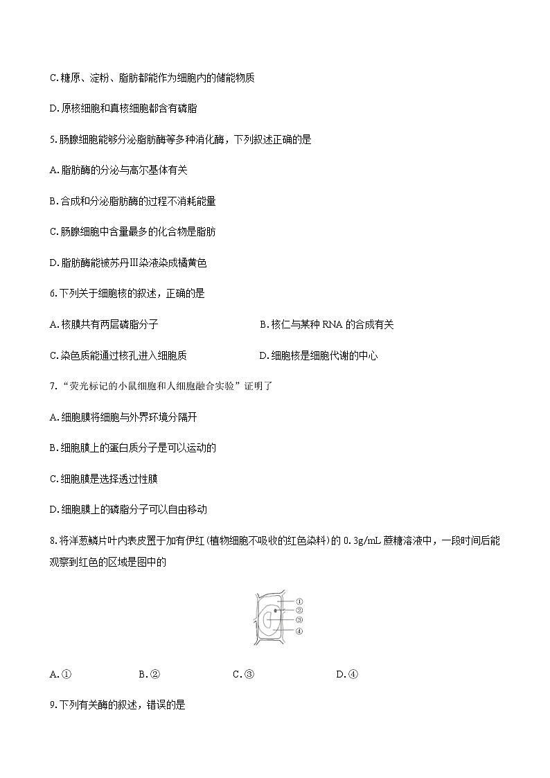2020昆明高一下学期期末生物试题含答案第2页