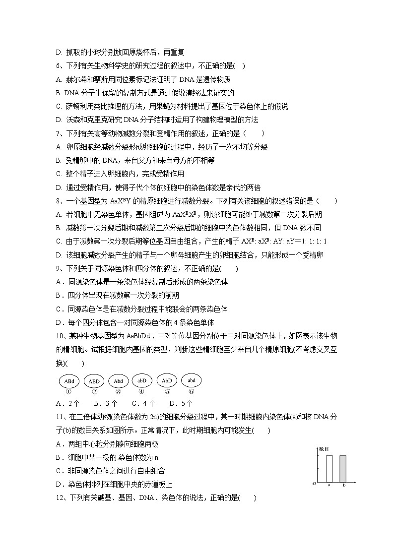 2020娄底一中高一下学期期中考试生物试题含答案第2页