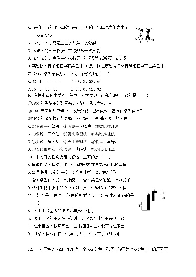 2020沧州一中高一下学期第三次月考生物试题含答案02