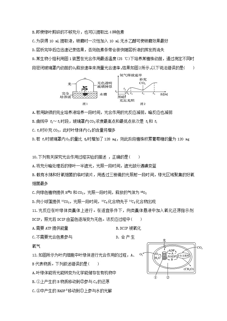 2020鹤壁高级中学高一上学期第八次双周练生物试题含答案第3页