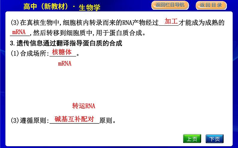 第四节　基因控制蛋白质合成第8页