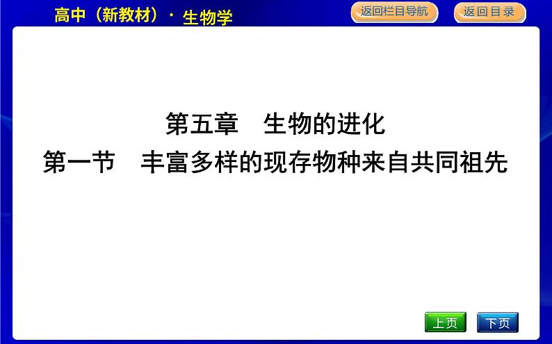 浙科版高中生物学必修2遗传与进化第五章生物的进化课时教学课件01