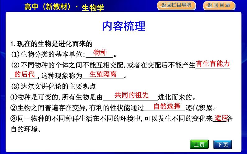 浙科版高中生物学必修2遗传与进化第五章生物的进化课时教学课件04