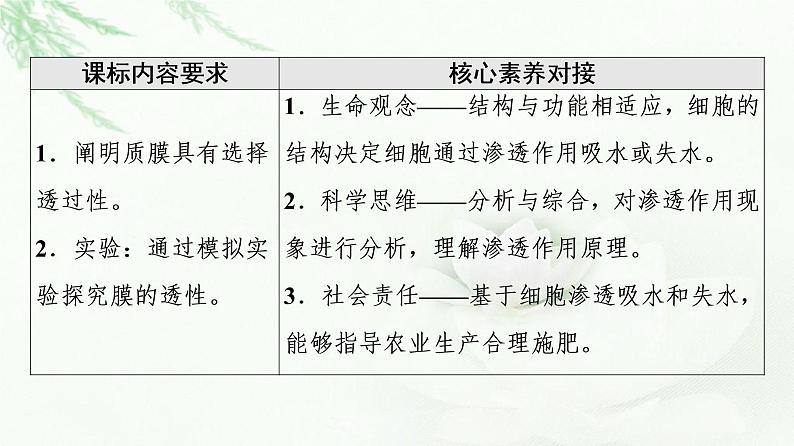 人教版高中生物必修1第4章第1节第1课时细胞吸水和失水课件02