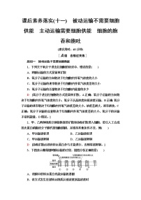 高中生物第三节 物质进出细胞的运输方式同步达标检测题