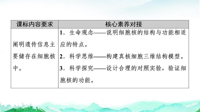 苏教版高中生物必修1第2章第2节第3课时遗传信息主要储存在细胞核中课件第2页