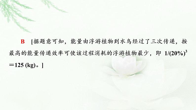 人教版高中生物选择性必修2第3章素能提升课能量流动的相关计算课件06