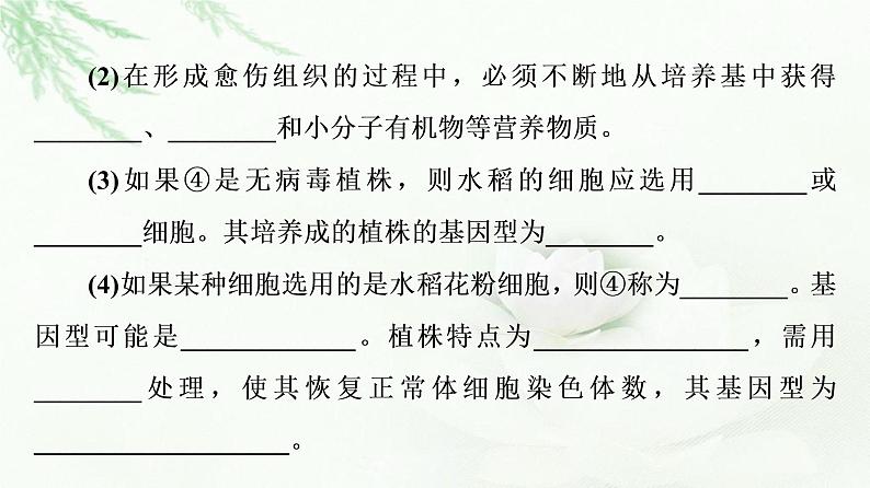 人教版高中生物选择性必修3生物技术与工程第2章素能提升课细胞工程与其他模块相关知识的综合课件08