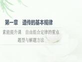 浙科版高中生物必修2遗传与进化第1章素能提升课自由组合定律的重点题型与解题方法课件