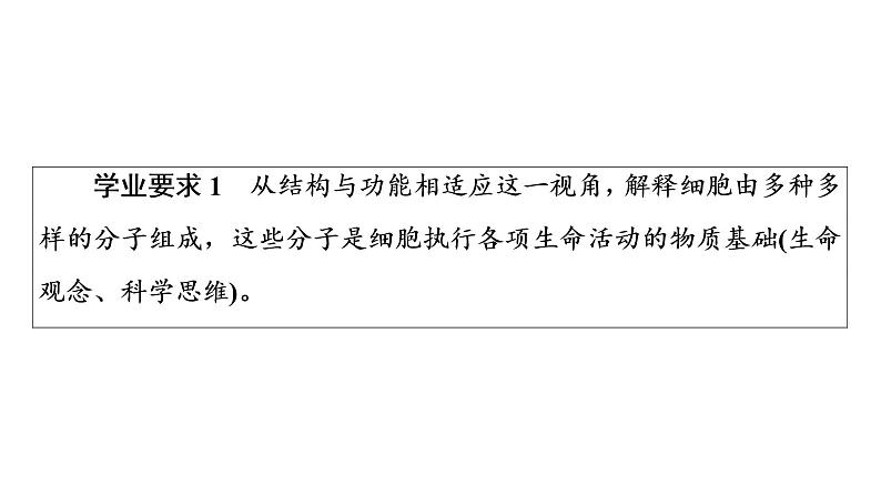 人教版高考生物一轮总复习必修1第2单元大概念升华课(必修概念1)课件03