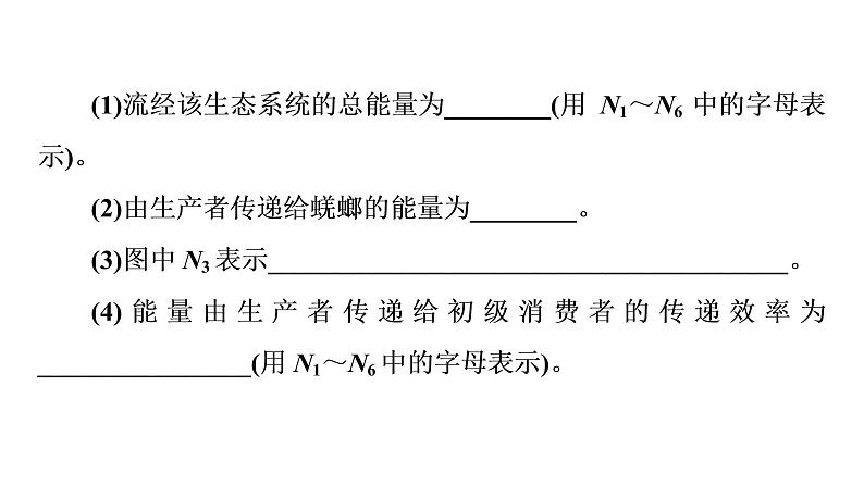 人教版高考生物一轮总复习选择性必修2第9单元高频考点进阶课7生态系统结构与功能的综合考查课件第4页