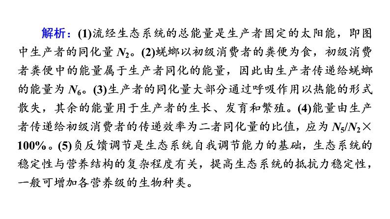 人教版高考生物一轮总复习选择性必修2第9单元高频考点进阶课7生态系统结构与功能的综合考查课件第6页