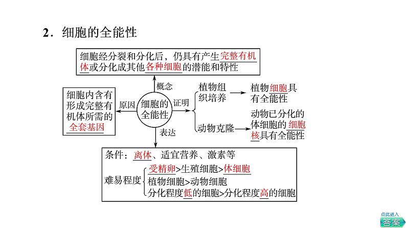 人教版高考生物一轮总复习必修1第4单元第12课细胞的分化、衰老和死亡课件07