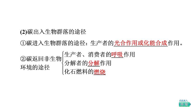 人教版高考生物一轮总复习选择性必修2第9单元第30课生态系统的物质循环课件第7页